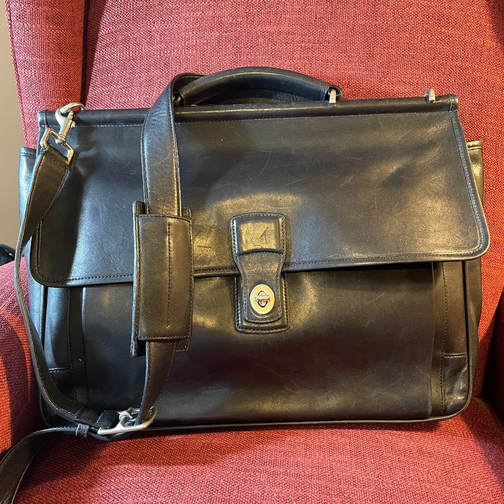 Coach  - Black Leather Beekman/Barclay Briefcase
